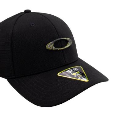 Imagem de Bone Oakley Tincan Cap , Black, Tiger mint camo, P/M