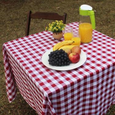 Imagem de Toalha de Mesa Retangular 5 Metros Em Oxford Xadrez  Picnic Piquenique