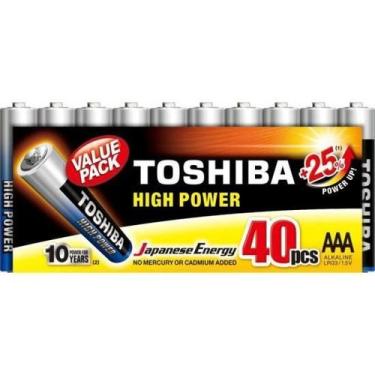 Imagem de Pilha Alcalina AAA 1,5V LR03GCP (C/40 Pilhas)Toshiba F002