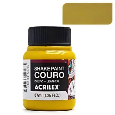 Imagem de Tinta Pinta Couro Shake Paint Acrilex 37ml Natural Sintético, Amarelo 