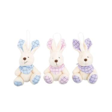 Imagem de Mini Coelhinhos Decorativo Ombrê Azl/lil/rx 12x7x6cm 1023191 - CROMUS,