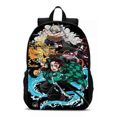 Imagem de Mochila Infantil Meninos Anime Demon Slayer Personagens Bolsa Tanjiro 