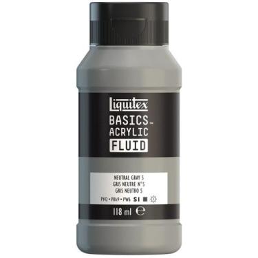 Imagem de Tinta Acrílica Liquitex Basics Fluid 118ml Neutral Grey 5, Fluid