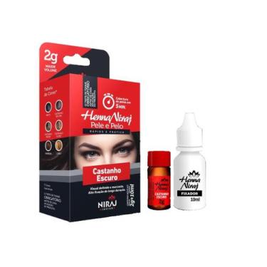 Imagem de Henna Sobrancelha Castanho Escuro 2g - Niraj