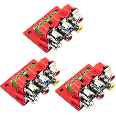 Imagem de yddmyo 3 peças para placa de vídeo fêmea RCA RGB RGBS com saída terminal de 3,81 mm para PC TV