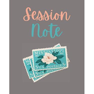 Imagem de Session Note: Notebook With Sections for Therapist, Psychotherapist, Clinician, Counselor Therapeutic Interventions Logbook to Record Client Appointments 120 pages 8 x 10 Matte Cover