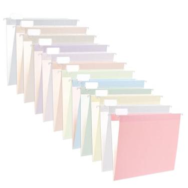 Imagem de Beramon Pacote com 48 pastas de arquivo suspensas tamanho carta com abas ajustáveis de corte 1/5, pasta de arquivo para armário de arquivo, design de pastas suspensas reforçadas para casa, escola,