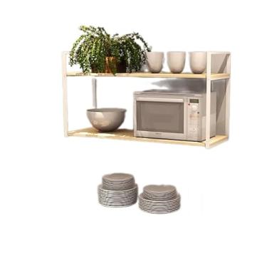 Imagem de Prateleira Industrial Parede ou Suspensa Branca Aço e Madeira 50x40x90cm (PRETO)