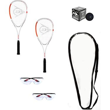 Imagem de Dunlop Sports Conjunto de raquete de squash (inclui 2 raquetes, 2 protetores oculares, 1 bola, cobertura)