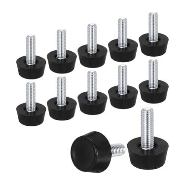 Imagem de PATIKIL Pés de nivelamento de móveis M6 com rosca, 20 peças M6 x 1 niveladores de perna ajustáveis rosqueados na perna de mesa, pés para cadeiras de mesa, pernas de armário