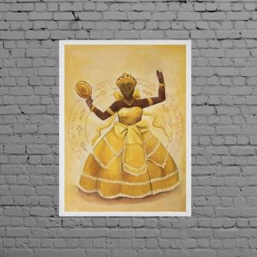 Imagem de Quadro Decorativo Mamãe Oxum 45X34Cm - Com Vidro