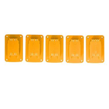 Imagem de Suporte de Fixação Bateria Rack de Armazenamento Com 5 Suportes de Ferramentas para M18 18v Organizar Bancada para 14.4v 18v 20v Série Dcb (YELLOW)