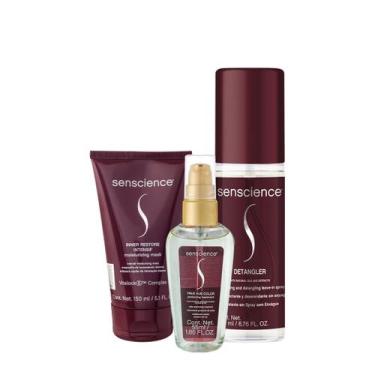 Imagem de Kit Senscience Inner Restore Intensif Máscara True Hue Óleo Detangler 