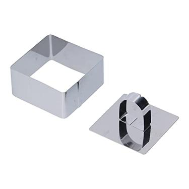 Imagem de Anel de Aço Inoxidável Mousse Rings Cutter Baking Tool para Saladas (Quadrado)