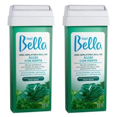 Imagem de Kit 2 Cera Depilatória Roll-on Refil Algas com Menta 100g - Depil Bell