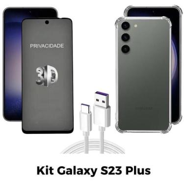 Imagem de Capinha + Película 3D Privacidade + Cabo USB Tipo C para Samsung Galax