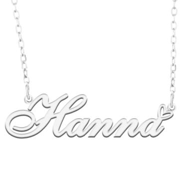 Imagem de A168A Colar de nome personalizado personalizado personalizado colar de nome banhado para mãe filha amizade feminino dia dos namorados aniversário de Natal ano novo, Metal, Sem pedras preciosas