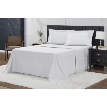 Imagem de Jogo De Lençol Roupa De Cama 400 Fios Com Aba 4 Peças Queen - Riffo St