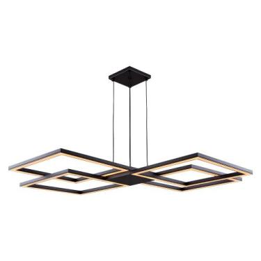 Imagem de Lustre Pendente Perfil LED 96W Design Moderno Quarto Sala Escritorio B