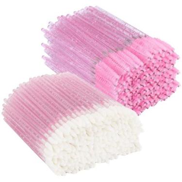 Imagem de Kit C/ 300 Escovinhas De Cílios + 300 Pincel De Boca Descartável Exten