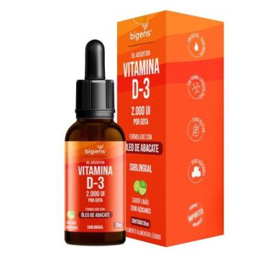 Imagem de  Vitamina D3 2000ui Óleo de Abacate Bigens Limão 20ml, Limão
