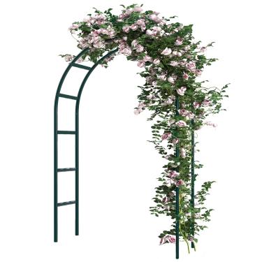 Imagem de rubfac Arco de Jardim de Metal, Decoração de Casamento e Eventos, Treliça de Jardim para Plantas Trepadeiras, Monte Livremente 2 Tamanhos para Vários Tamanhos de Plantas Trepadeiras Rosas Videiras Dec