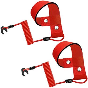 Imagem de M MATI 2 peças de cordão de segurança para todos os gatos árticos Jet Ski Barracuda Daytona Monte Carlo Montego TigerShark TS 640 770 900 1000 1100 0609-427