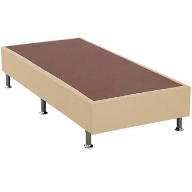Imagem de Base Solteiro Cama Box Courino 25x88x188 Cor Bege