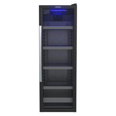 Imagem de Visa Cooler Expositor Cervejeiro Porta Vidro 200L Blue Light Expvqbl 200 Venax Preto Fosco 127V
