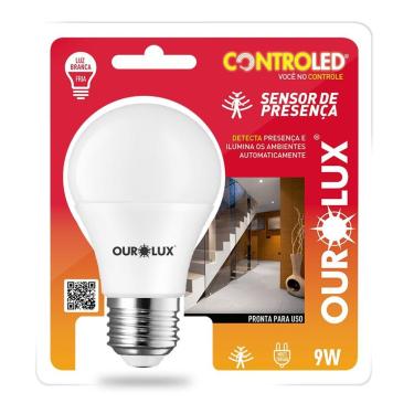 Imagem de Lâmpada Inteligente Controled Sensor De Presença 6.500k 9w Bivolt - Ourolux