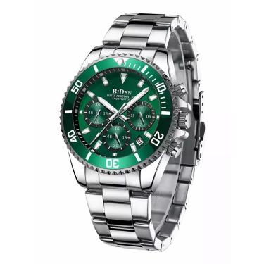 Imagem de Relógio Masculino Biden 0163g Prova D´água Aço Inoxidável Verde