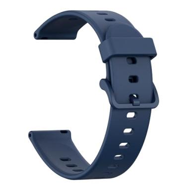 Imagem de meoonley Pulseiras esportivas compatíveis com relógio inteligente W99, pulseira de silicone à prova d'água (azul)