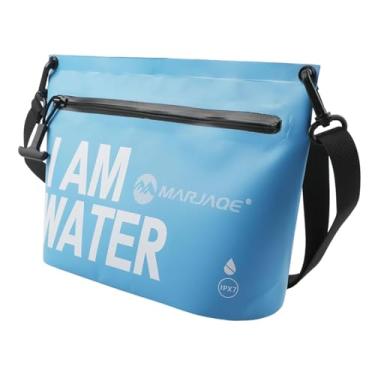 Imagem de Colaxi Bolsa seca à prova d'água Bolsa transversal à prova d'água Organizador de cosméticos de ombro com zíper apertado para praia, caminhada, Rosa