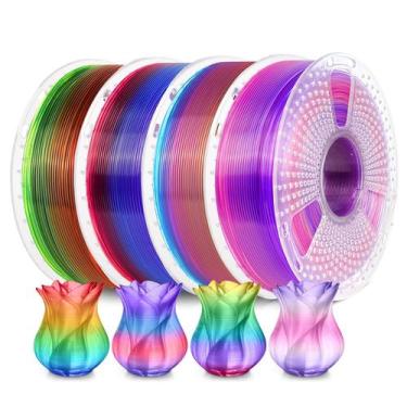 Imagem de Filamento de impressora 3D SUNLU Transparent Rainbow PLA 1,75 mm 4 kg