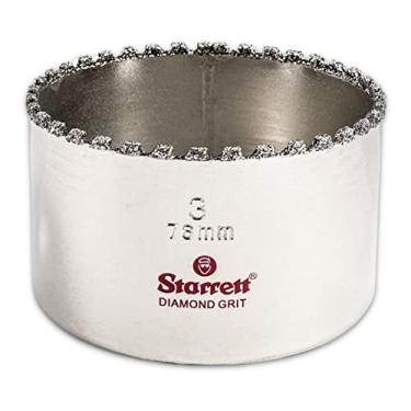 Imagem de Starrett Serra de furo de grão diamante - ideal para perfurar furos de diâmetro pequeno - 7,6 cm de diâmetro, profundidade de corte de 4,8 cm, tamanho de rosca 5/8-18, tipo de mandril XA2/XA10, prata - KD0300-N