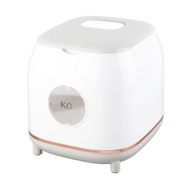 Imagem de Acouto Contêiner de Armazenamento de Arroz de Ar -mesmo Com Dispensação - Balde de Grão de Cozinha de Grau Alimentar para Frescura e Acesso Fácil (5 kg cinza)