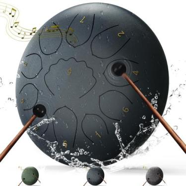 Imagem de Tambor de língua de aço MENGBEI 8 polegadas 11 notas com acessórios