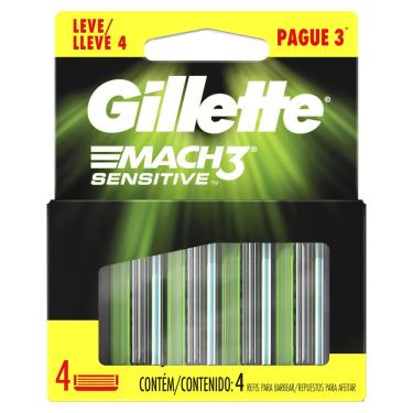 Imagem de Leve 4 Pague 3 Unidades Carga Gillette Mach3 Sensitive
