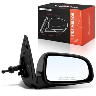 Imagem de A-Premium Espelho retrovisor manual do lado do passageiro - Compatível com Chevrolet Aveo 2007-2011 - Espelho retrovisor externo preto dobrável manual não aquecido