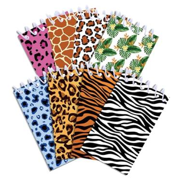 Imagem de JOINFANXIN 8 Pack Leopard Print Mini Notebooks, Spiral Pocket Notebooks, Colorful Floral Themed Classroom Rewards Birthday Party Gifts