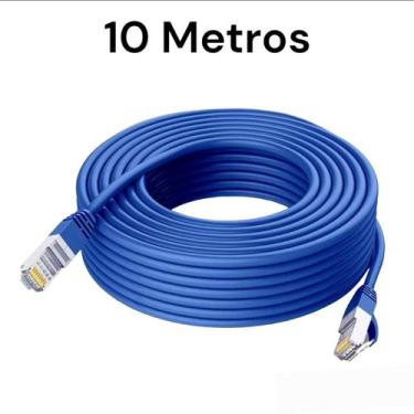 Imagem de Cabo de Rede Internet Montado Utp Lan Ethernet RJ45 10 Metro - Maxmidi