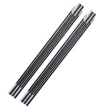 Imagem de 2 peças de postes de barraca de acampamento hastes de lona de fibra de vidro barras de mastro de barraca dobráveis retráteis hastes de suporte de abrigo solar kit de molduras de toldo peças de substituição para acampamento ao ar livre mochila 12 pessoas barraca C