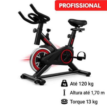 Imagem de Bicicleta Ergométrica Fitness Spinning Profissional Cor Preto E Vermel