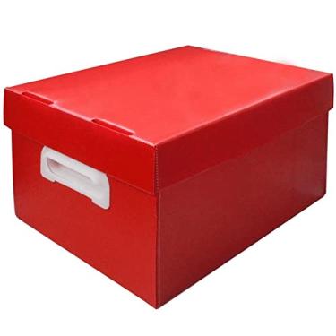 Imagem de Caixa Organizadora The Best Box M 370x280x212 Vermelho - 01 Unidade Polibras, Vermelho