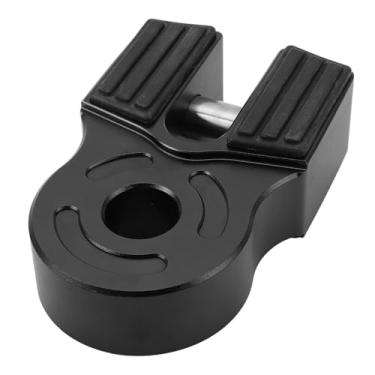 Imagem de Luocute Cabelo Guincho, Montagem de Gancho de Reboque Plana Com Pino de Ferro e Guarda de Borracha 30000 Lb Capacidade Universal para Picapes ATV UTV SUV Caminhões, 6061 Alumínio de (Preto)