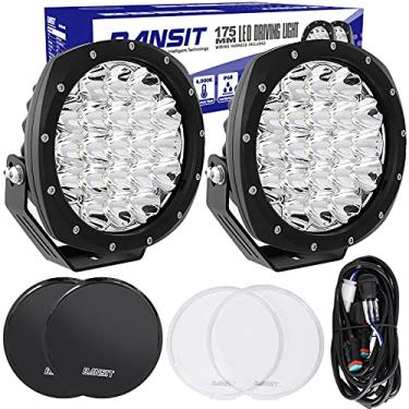 Imagem de Lâmpadas LED redondas Offroad, luzes LED redondas de 17,78 cm da BANSIT, lâmpadas de LED 105 W 26800 lm, condução super brilhante para caminhão ATV UTV SUV carro barco