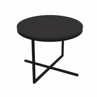 Imagem de Mesa de Centro Redonda Volpi Preta 36 cm