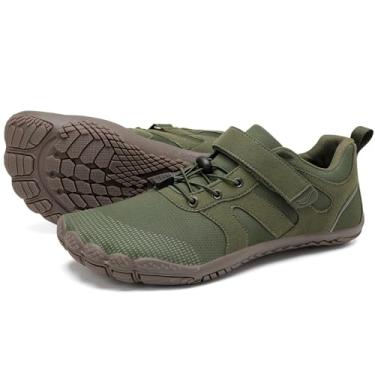 Imagem de Grand Attack Barefoot Shoes masculino bico largo zero drop trilha corrida cross-trainer luta livre boxe halterofilismo caminhada sapatos, 5943-4a Verde militar, 11 Wide