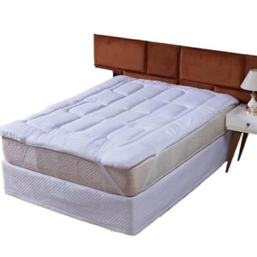Imagem de Pillow Top Casal Solteiro Queen King Size Protetor Colchão 400 Fios Toque Macio(King Size)