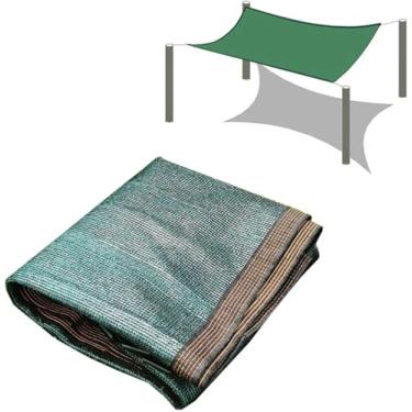 Imagem de Pano De Sombra Tamanho Personalizado Verde Escuro Rede De Sombreamento Varanda Tela De Privacidade Apartamento Acima Do Corrimão Alpendre Pátio Cerca Pára-brisas Cobertura De R, 8mx9m(LxW)